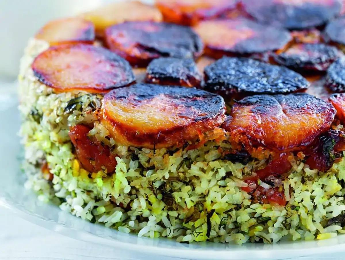 potato Tahdig close up